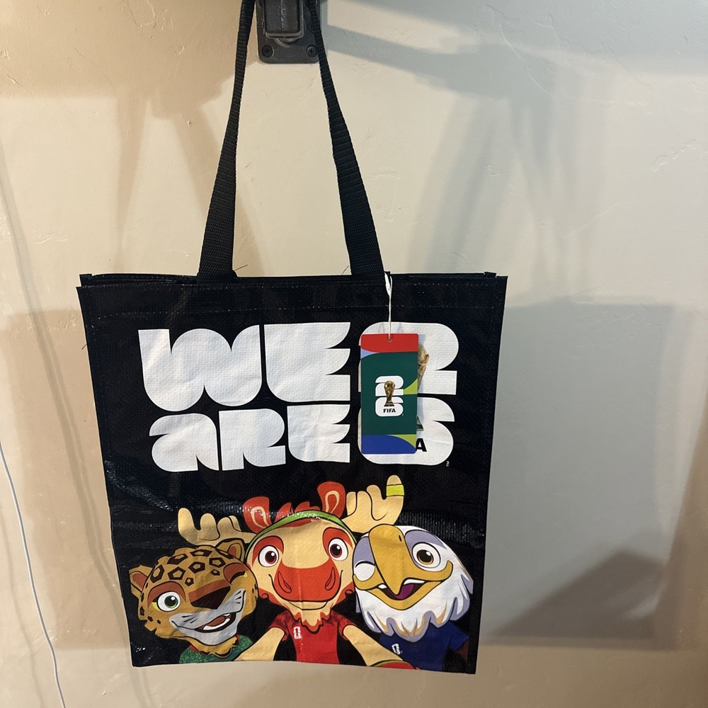 FIFA World Cup 2026 WE ARE 26 Mascot Tote Bag Official Licensed Soccer Souvenir